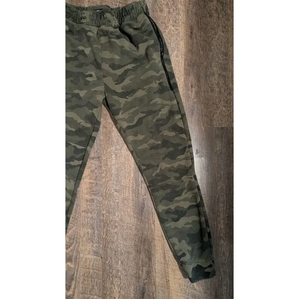 BKLYN Athletics The Jogger Men M Green Camo Zip Pocket Elastic Waist Joggers